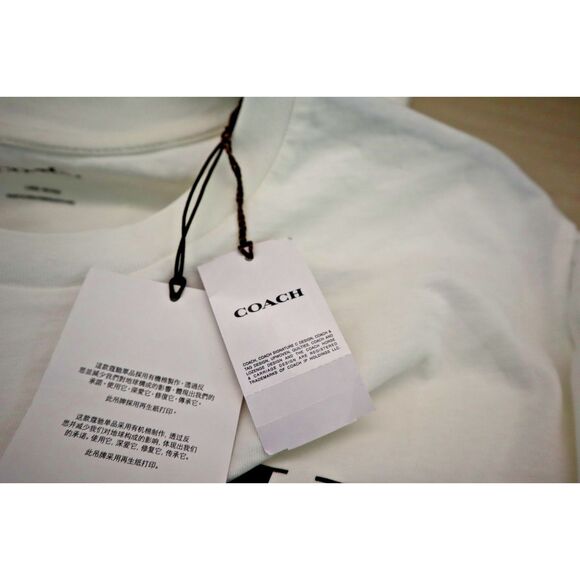 Coach C9693 Men's Sz Large Bright White Essential S/S T-Shirt - Picture 4 of 7